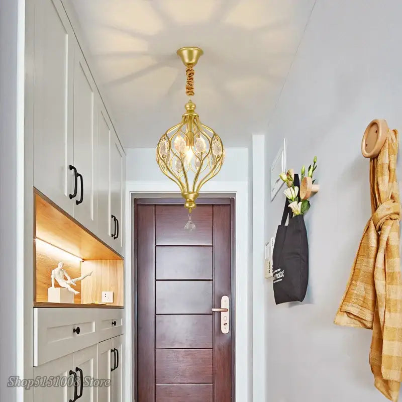 Gold decorbites art design crystal pendant lights kitchen chandelier