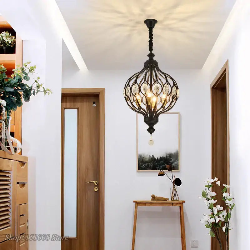 Gold decorbites art design crystal pendant lights kitchen chandelier