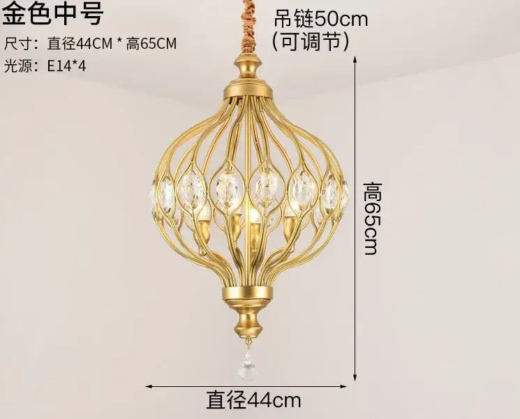 Gold decorbites art design crystal pendant lights kitchen chandelier