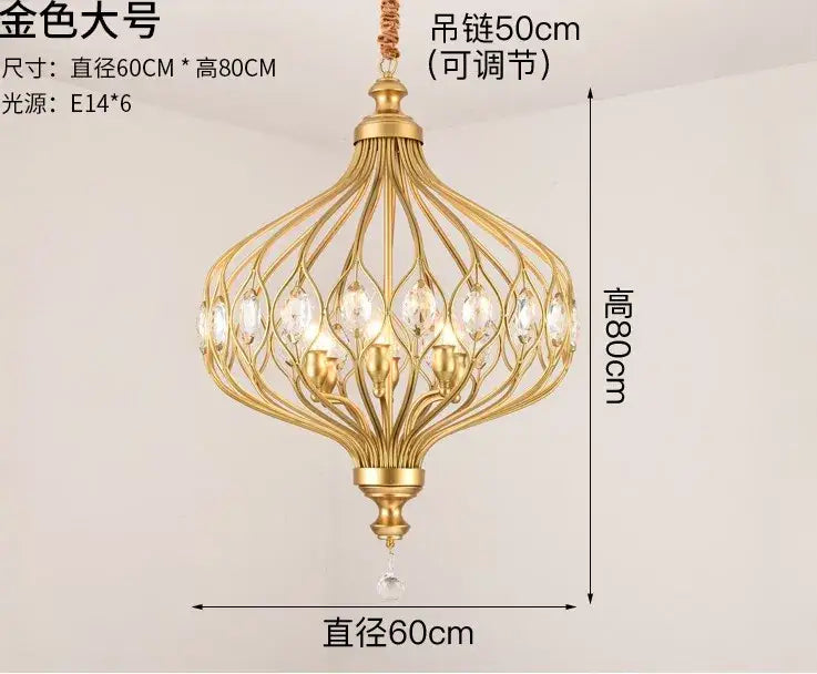 Gold decorbites art design crystal pendant lights kitchen chandelier