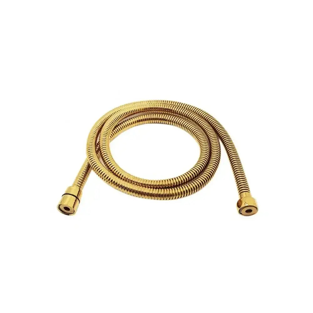 Gold flexible stainless steel shower hose bathroom brass fittings