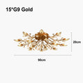 Gold leaf decorbites crystal ceiling chandelier for living room