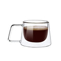 Gold swirl glass double wall coffee mug kitchen espresso cup