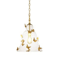 Golden butterfly bedhead glass pendant lamp for dining room