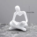 Golden glossy abstract thinker resin figurine office decor