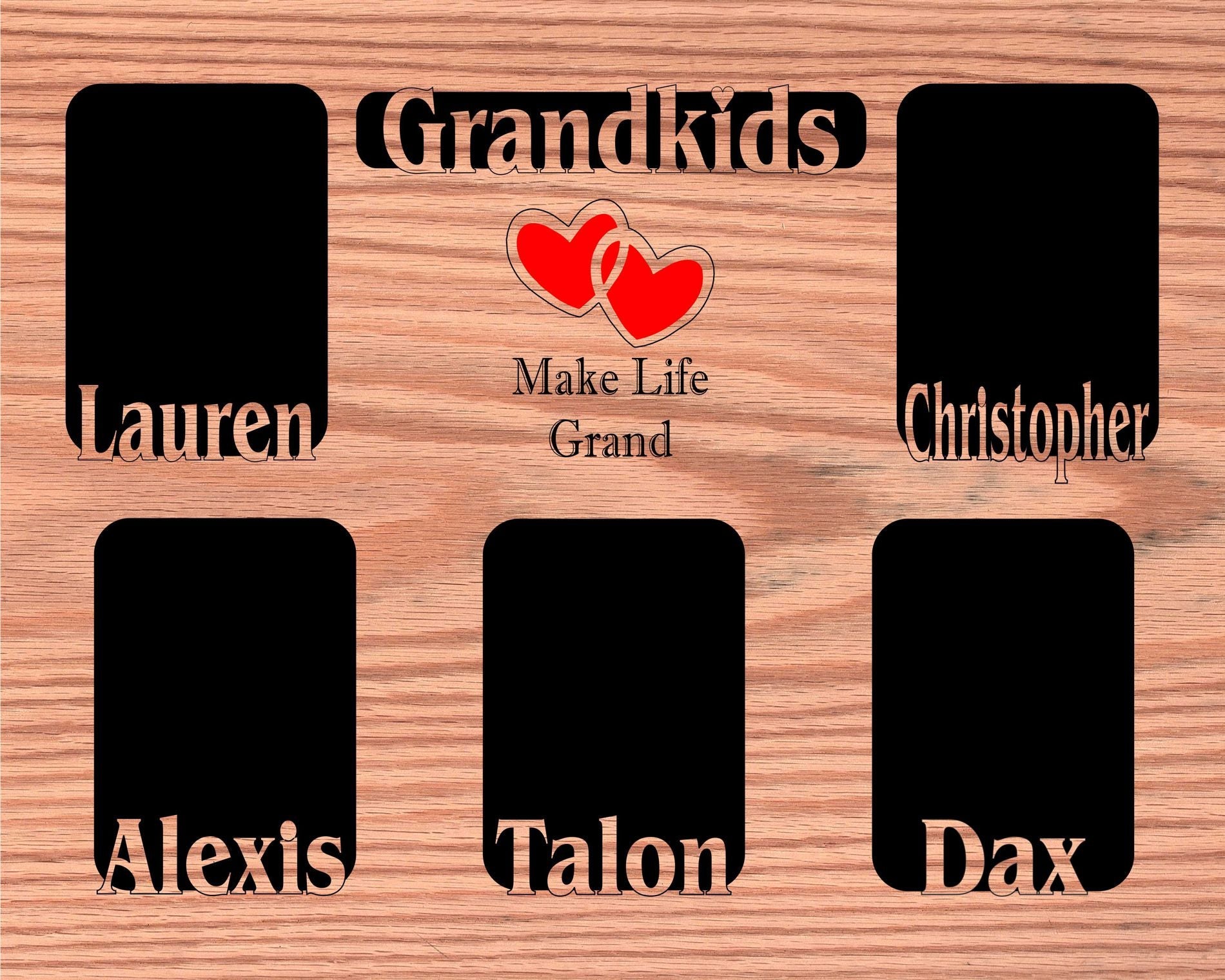 Grandkids Name Picture Frame 18x24