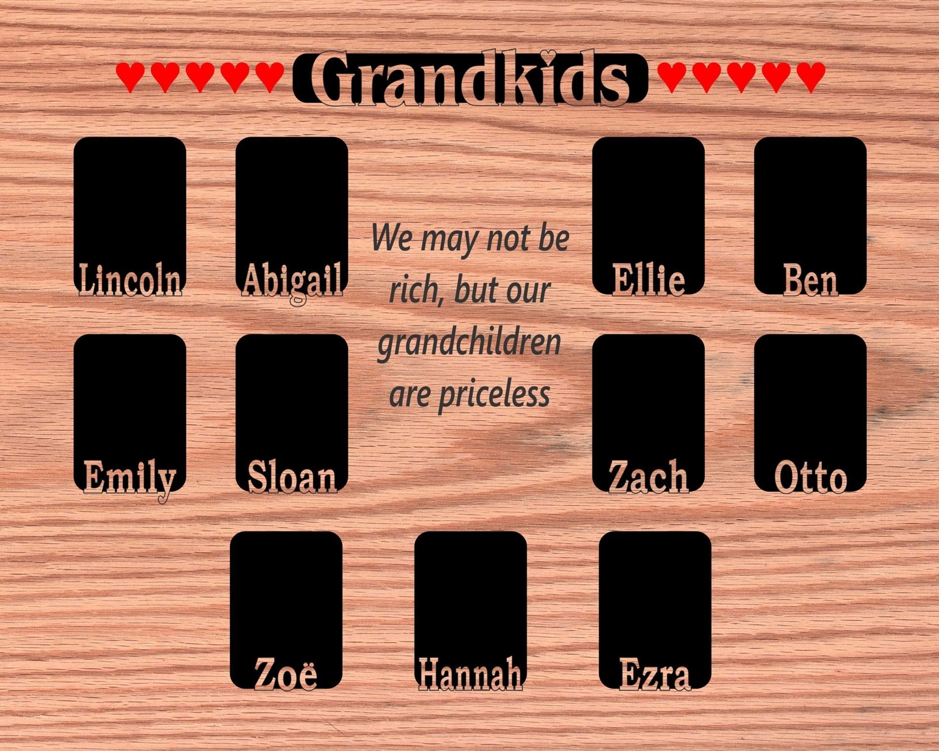 Grandkids Name Picture Frame 18x24