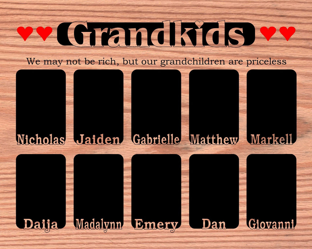 Grandkids Name Picture Frame 18x24