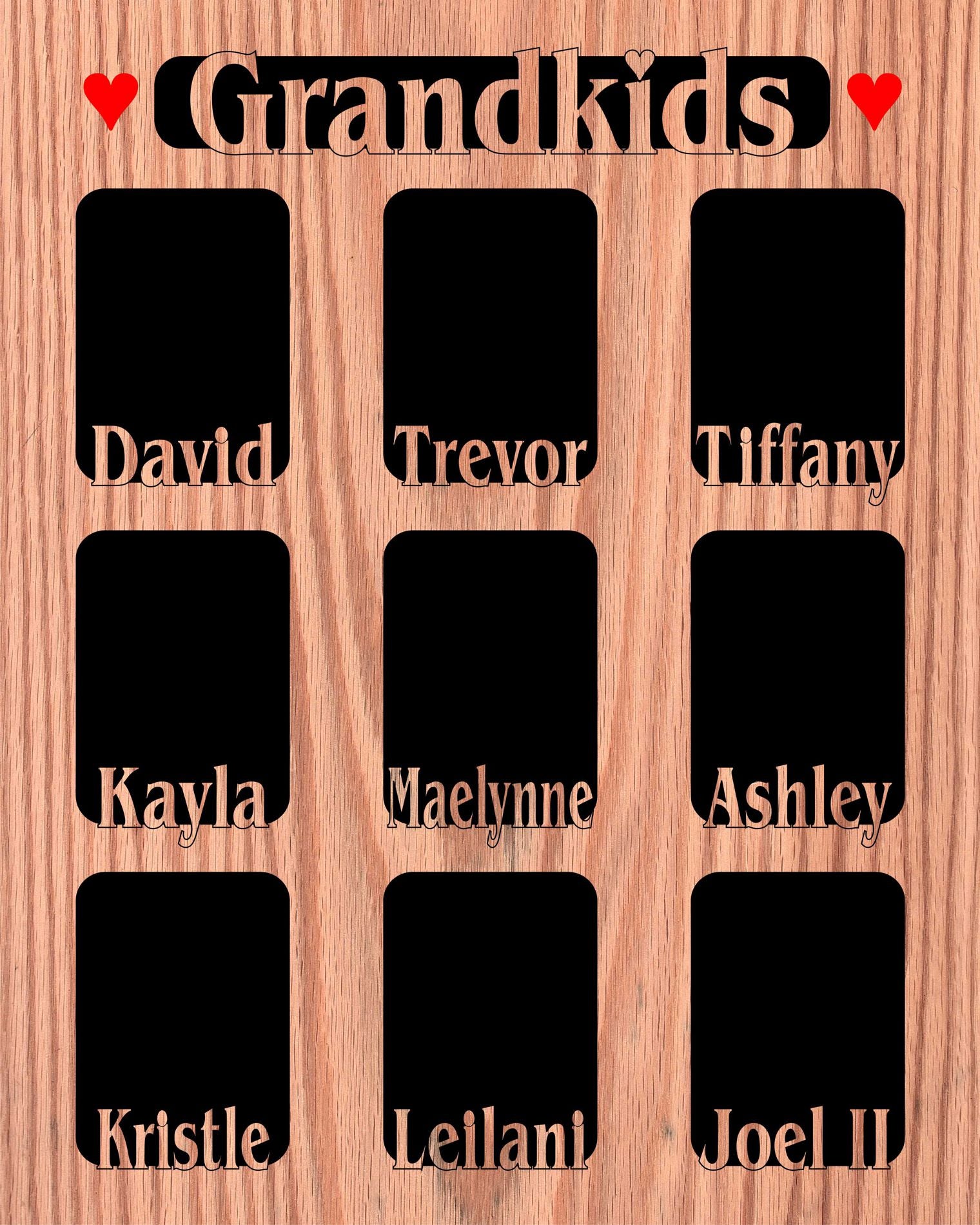Grandkids Name Picture Frame 18x24