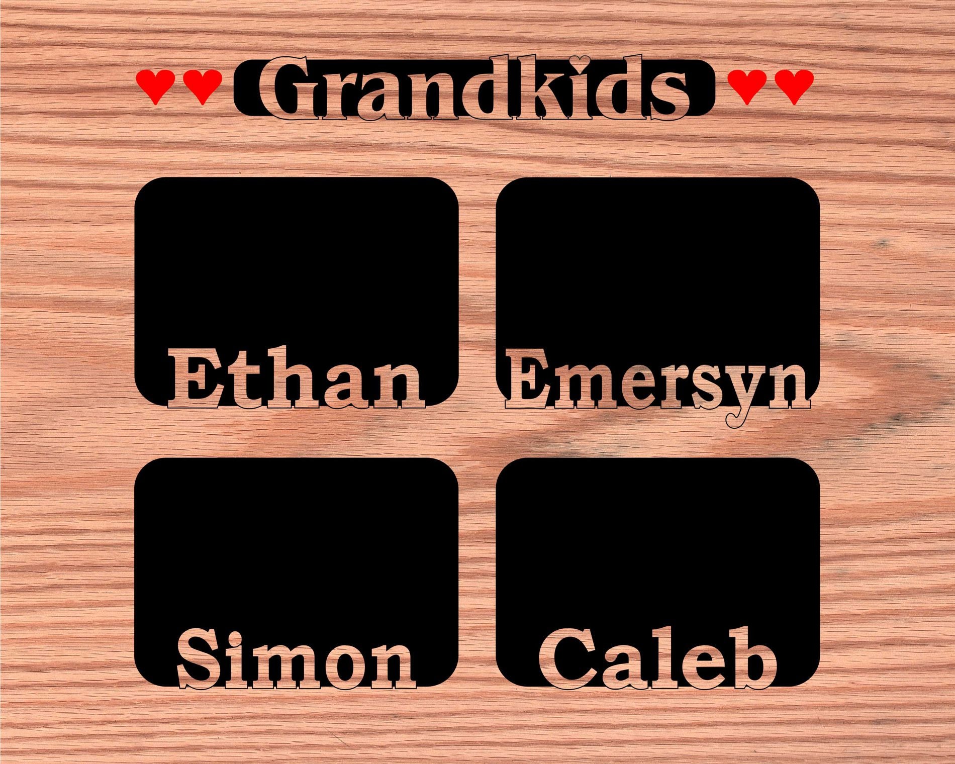 Grandkids Name Picture Frame 18x24