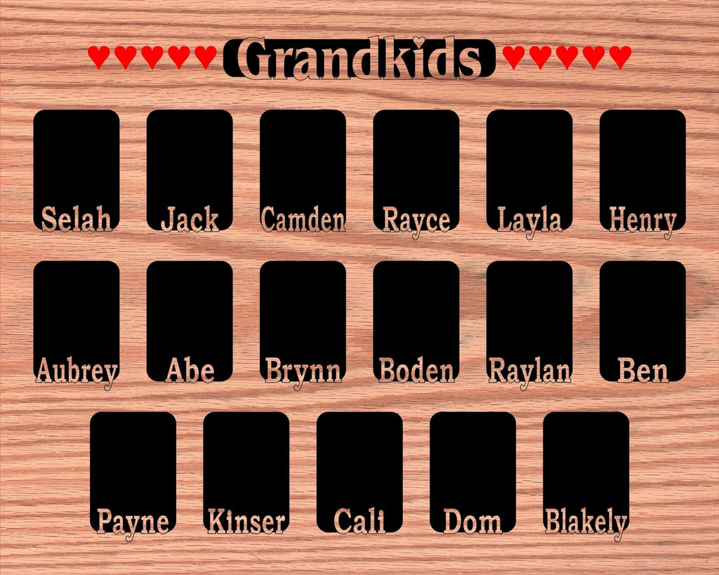Grandkids Name Picture Frame 18x24