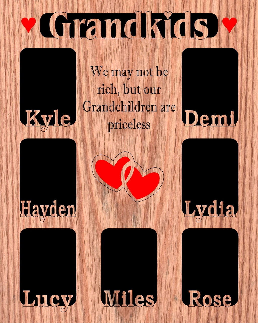 Grandkids Name Picture Frame 18x24