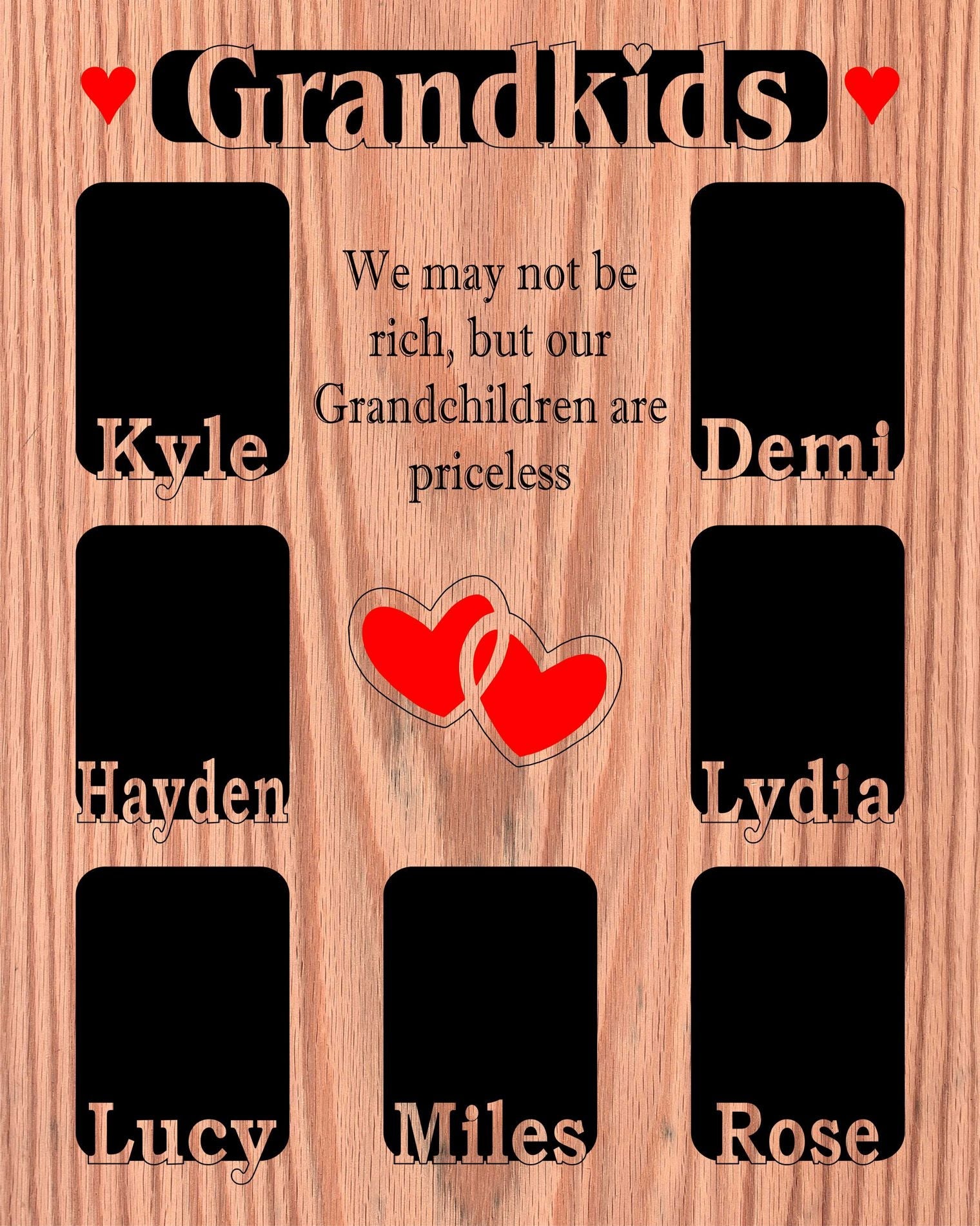 Grandkids Name Picture Frame 18x24