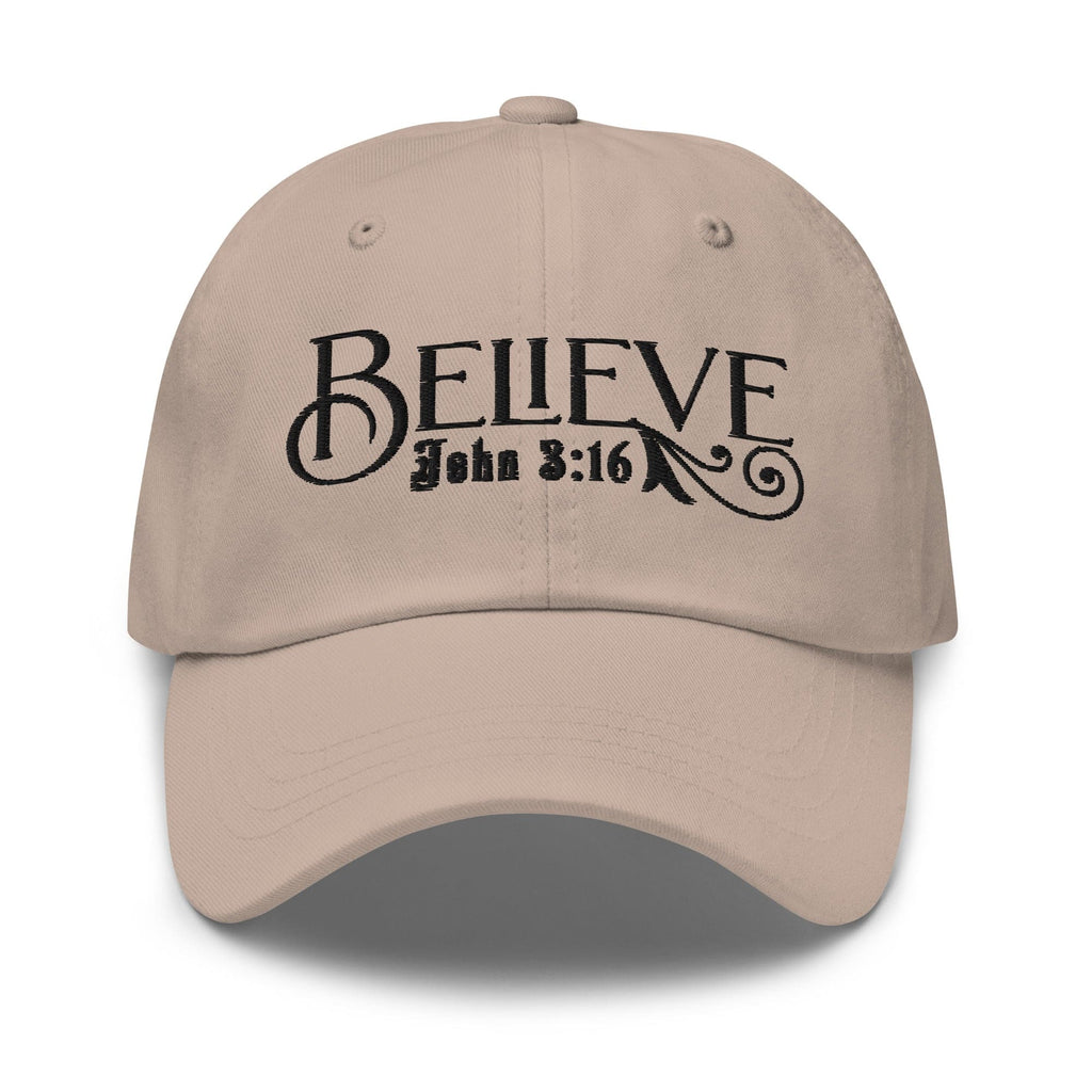 Embroidered Baseball Cap - Adjustable - Believe - John 3:16
