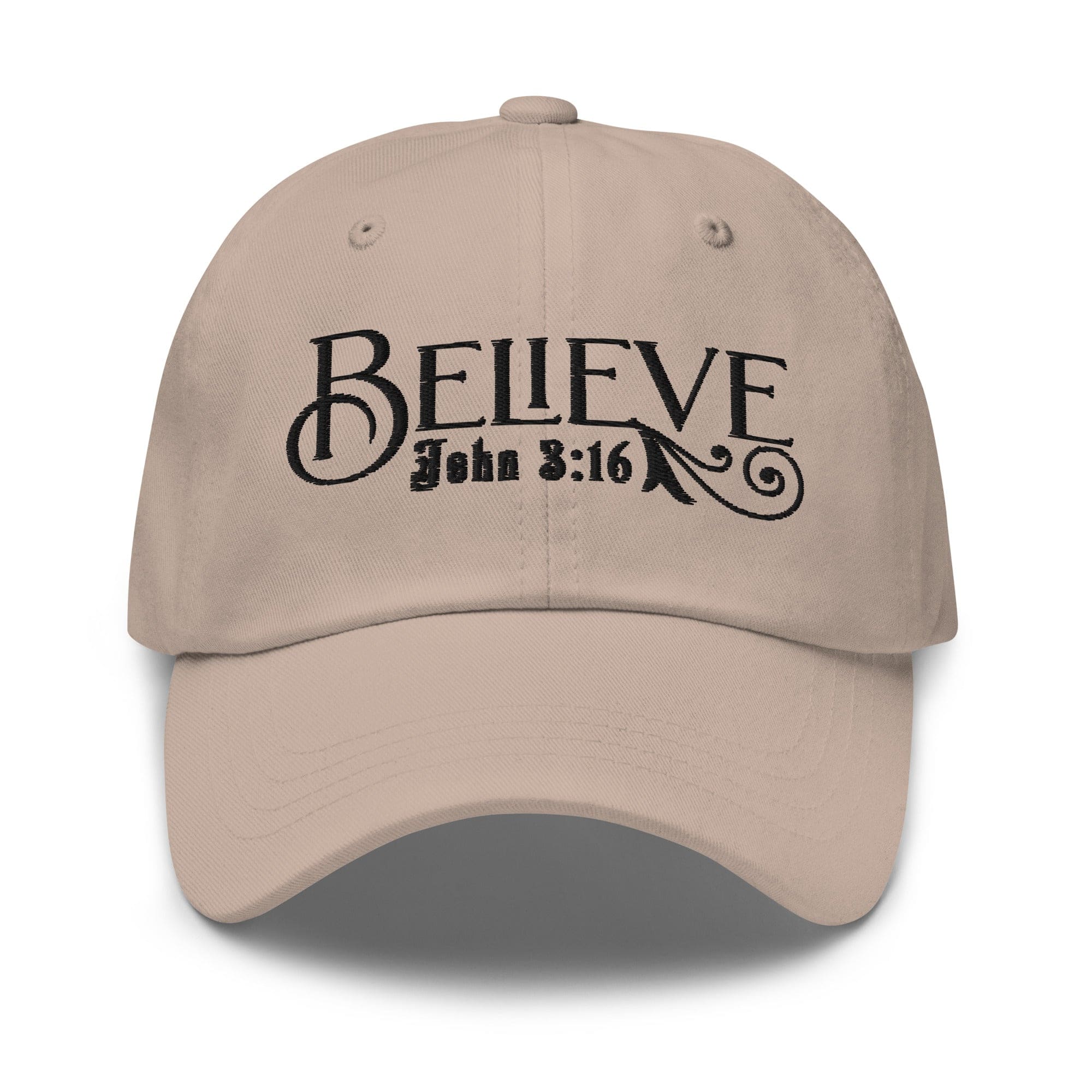 Embroidered Baseball Cap - Adjustable - Believe - John 3:16