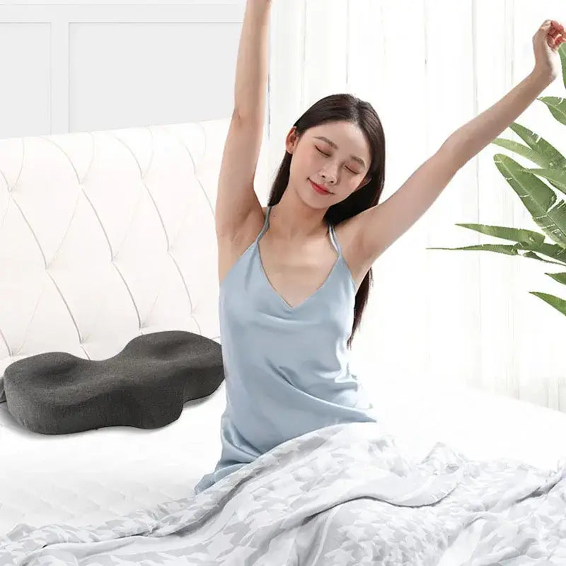 Gray butterfly memory foam cervical support pillow bedroom orthopaedic