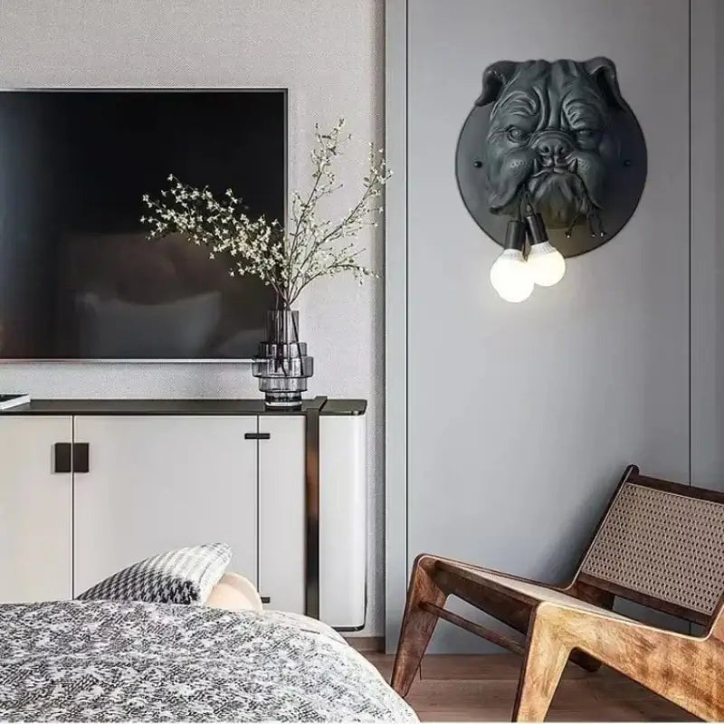Gray decorbites bulldog led wall lamp for living room