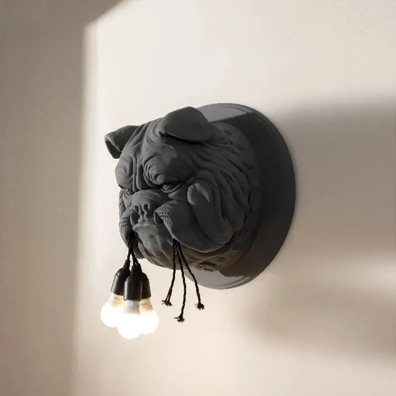 Gray decorbites bulldog led wall lamp for living room