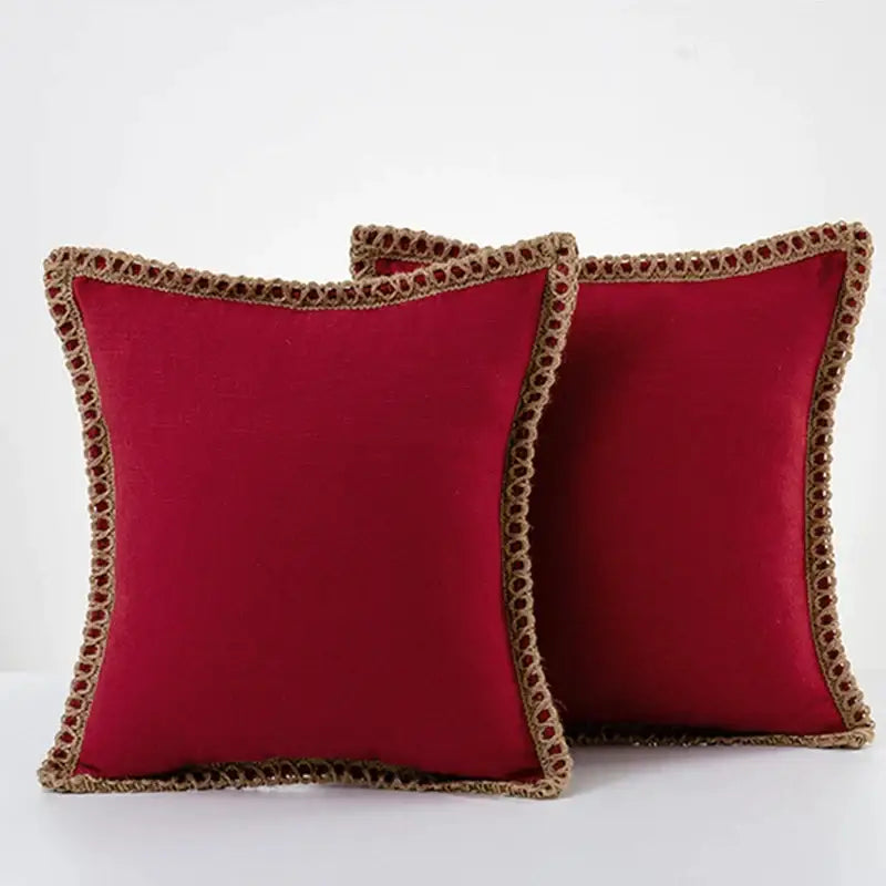 Gray linen square throw pillow covers set bedroom decor
