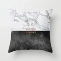 Gray marble & black agate pillow case for living room decor