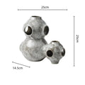 Gray speckled abstract planet ceramic ornament living room sculpture