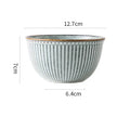 Gray & white striped ceramic wedding tableware set – dining room