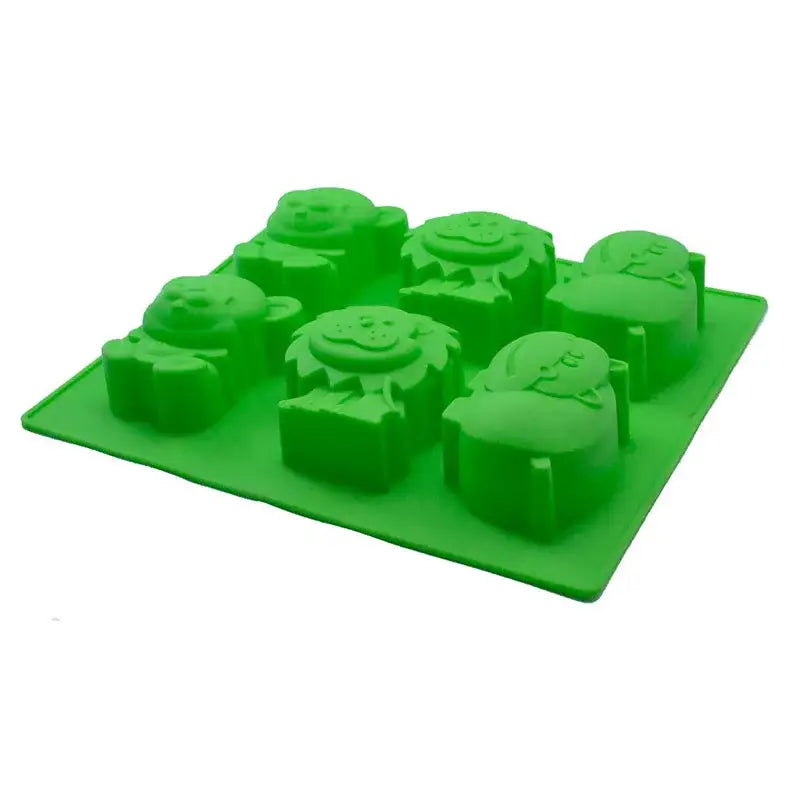 Green animal silicone mold kitchen lion hippo baking tray