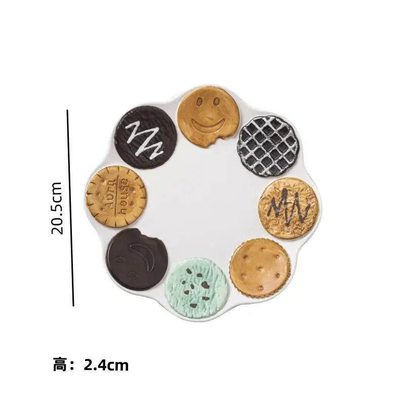 Green & beige creative biscuit ceramic tableware set dining room mug