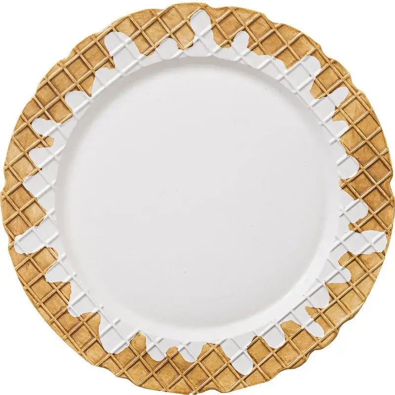 Green & beige creative biscuit ceramic tableware set dining room mug