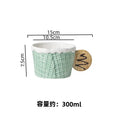 Green & beige creative biscuit ceramic tableware set dining room mug