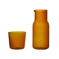 Green glass 550ml bedside water carafe and tumbler set bedroom