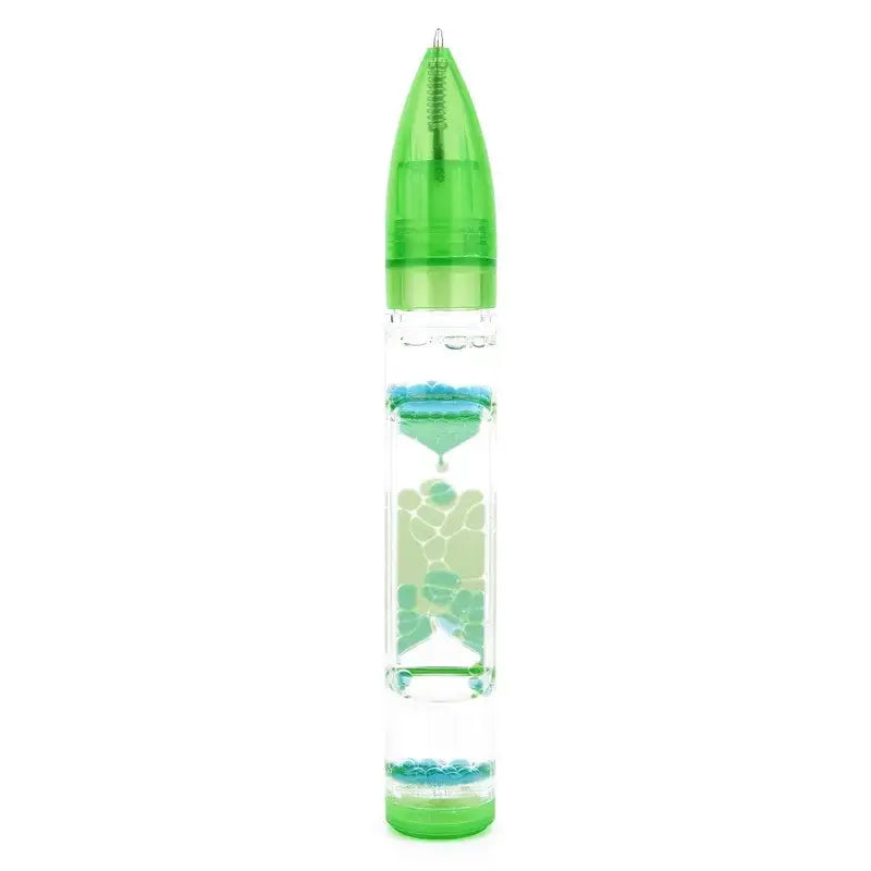Green leaf liquid hourglass pen office and bedroom decompression decor