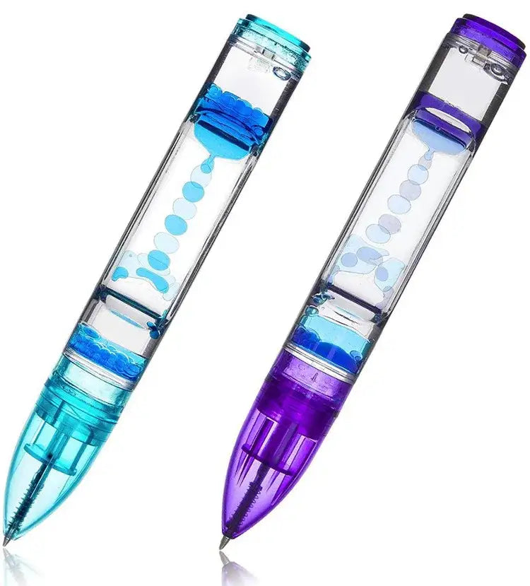 Green leaf liquid hourglass pen office and bedroom decompression decor