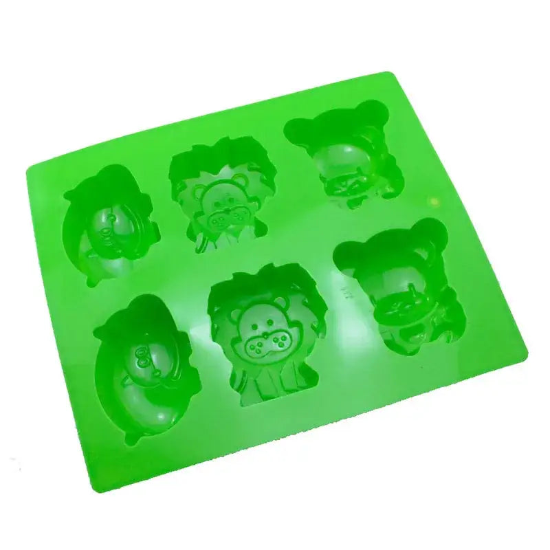 Green lion hippo cake mold kitchen silicone animal tray
