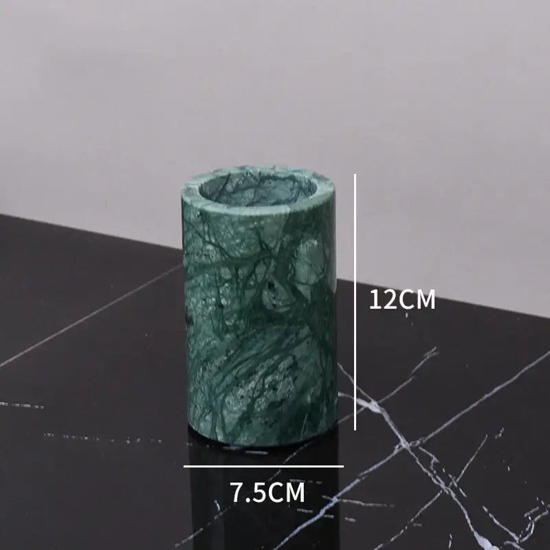 Green marble bathroom set with gold accents bathroom accessories
