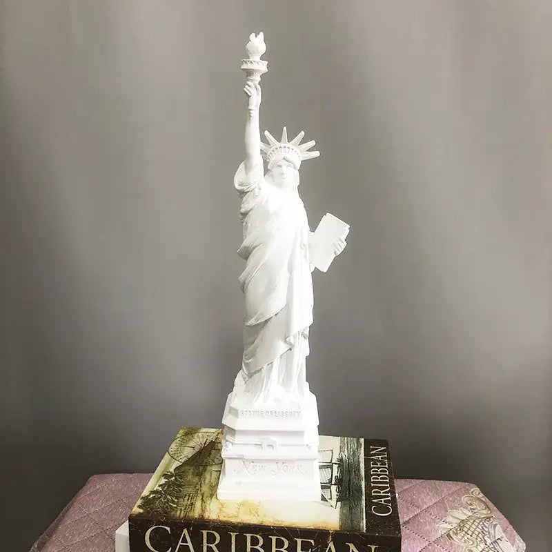 Green statue of liberty desk model office decor set