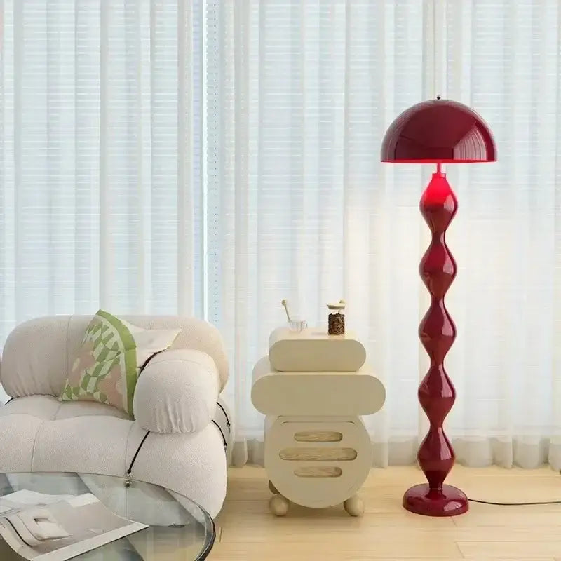 Green wavy circle mushroom floor lamp living room lighting