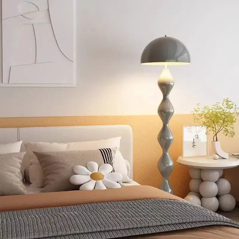 Green wavy circle mushroom floor lamp living room lighting