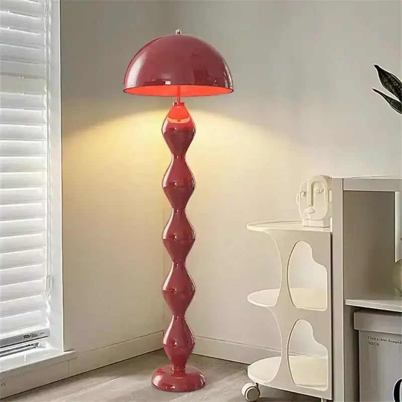 Green wavy circle mushroom floor lamp living room lighting