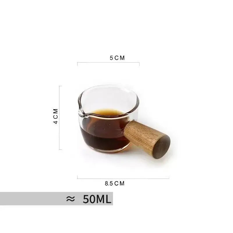 Guanshan hanging ear coffee cup with wood band for kitchen drinkware