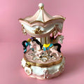 Hand painted pastel carousel horse trinket box bedroom ornament
