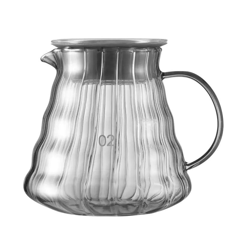 Handcrafted glass coffee brewer kitchen pour over set
