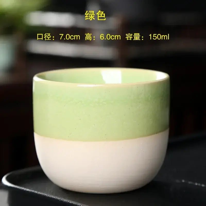 Handcrafted gradient ceramic kung fu tea cup set dining room drinkware