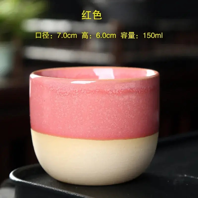 Handcrafted gradient ceramic kung fu tea cup set dining room drinkware