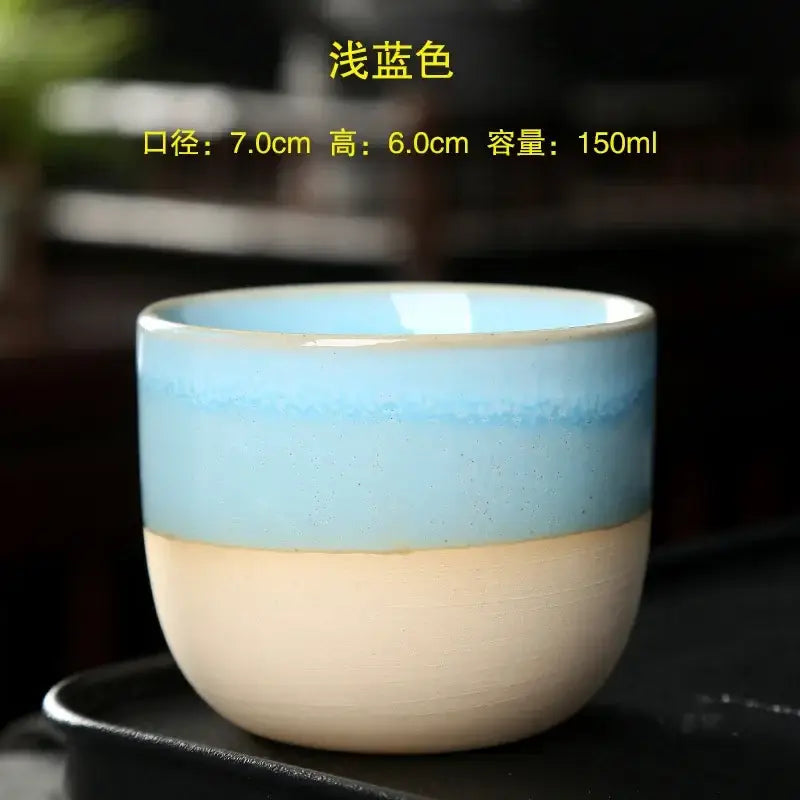 Handcrafted gradient ceramic kung fu tea cup set dining room drinkware