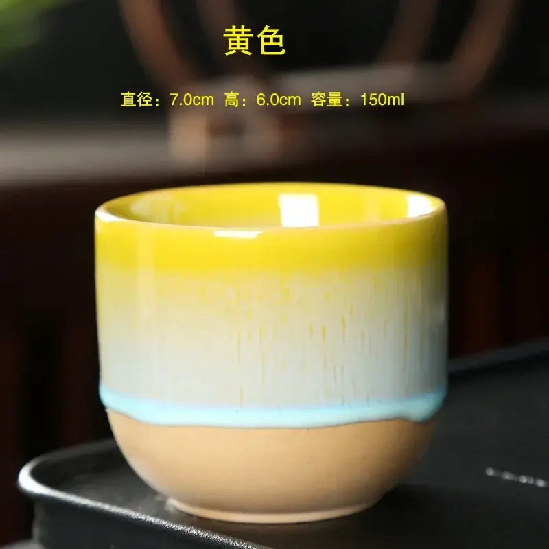 Handcrafted gradient ceramic kung fu tea cup set dining room drinkware