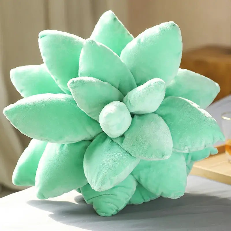 Handcrafted lavender succulent cactus flower throw pillow bedroom decor