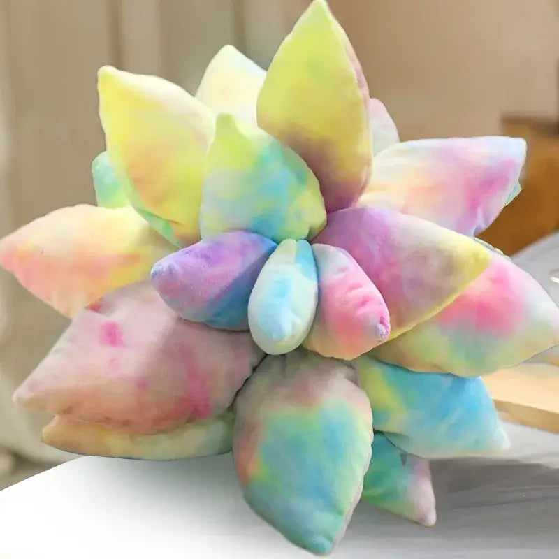 Handcrafted lavender succulent cactus flower throw pillow bedroom decor