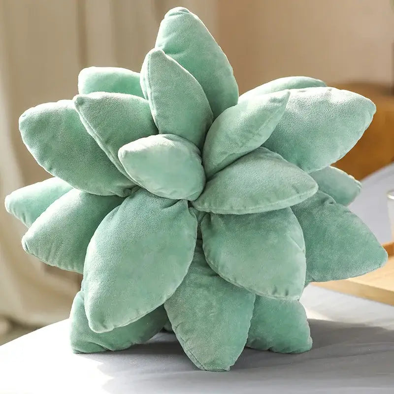 Handcrafted lavender succulent cactus flower throw pillow bedroom decor