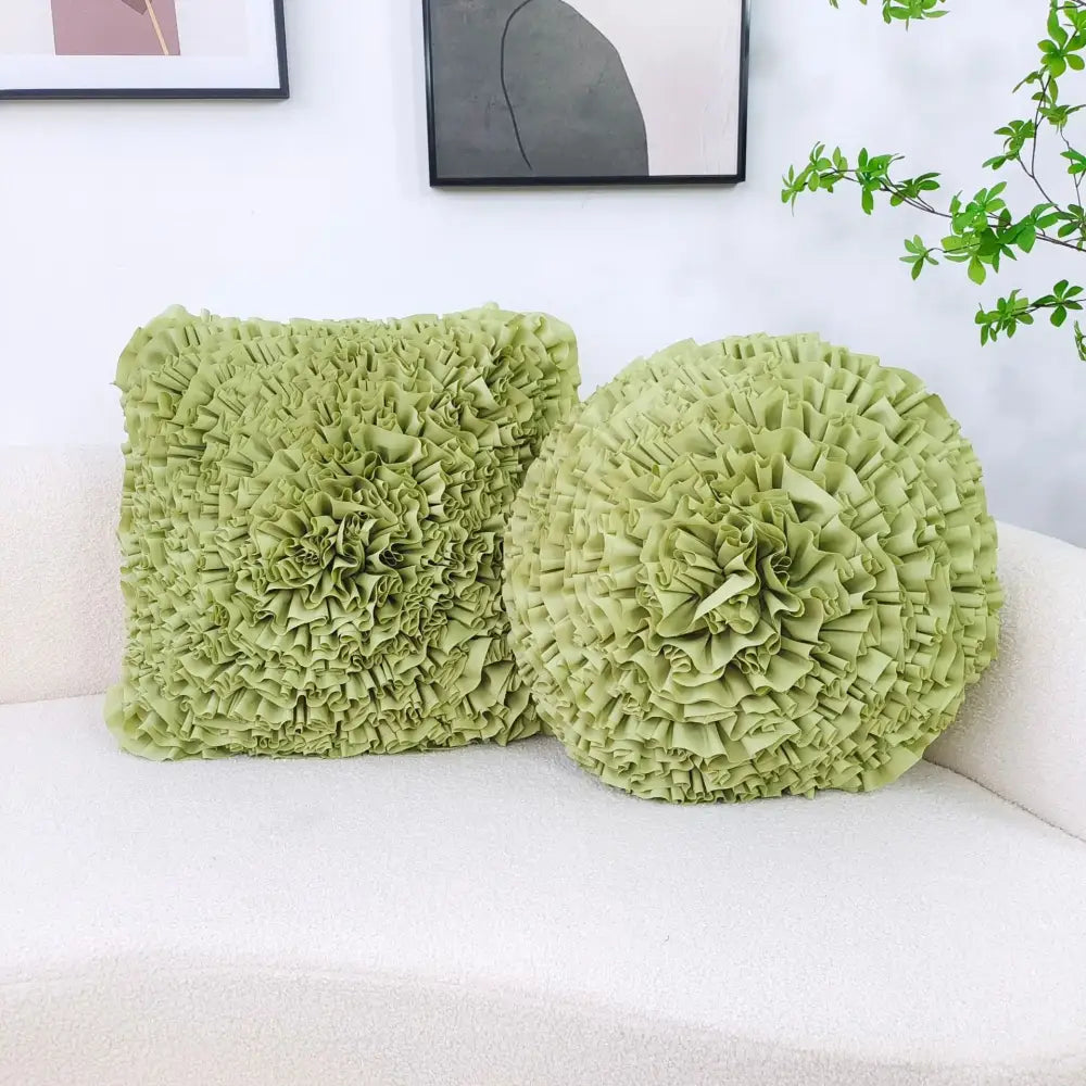Handmade 3d chrysanthemum flower cushion cover living room pillow